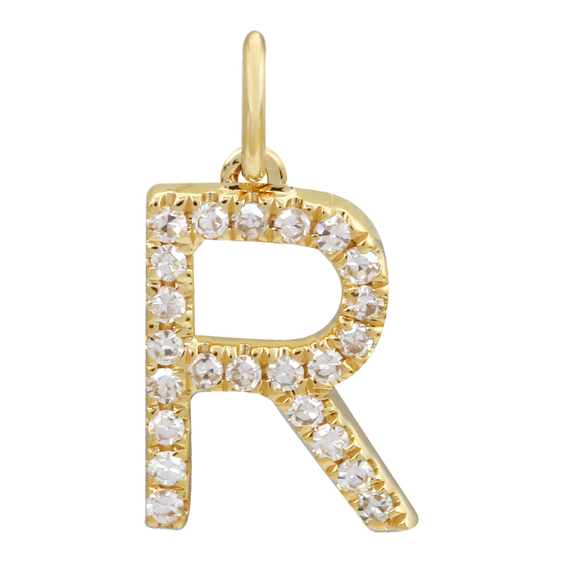 Petite Diamond Initial Necklace