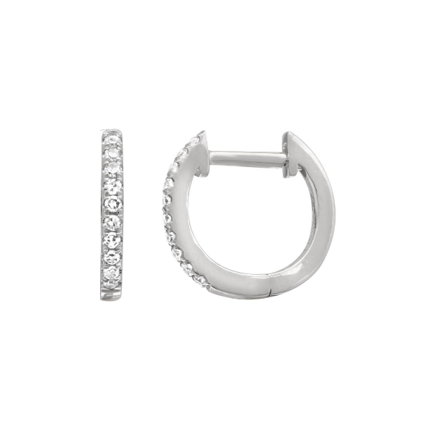 Diamond Huggie Earrings I 11mm